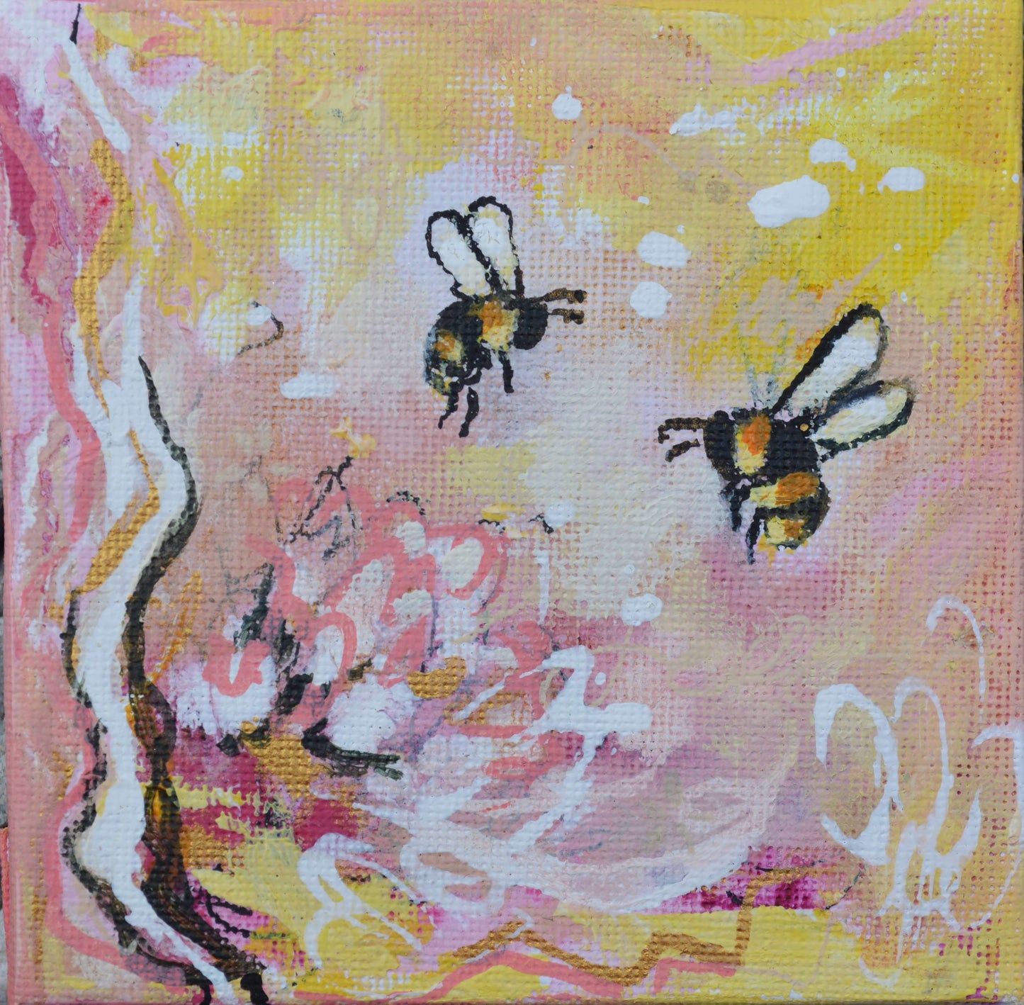 Thank you for bee - ing here - Fine art - Laura